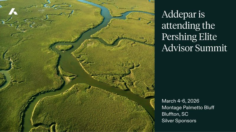 Addepar Pershing Elite Advisor Summit promotion for March 4 to 6, 2026 at Montage Palmetto Bluff